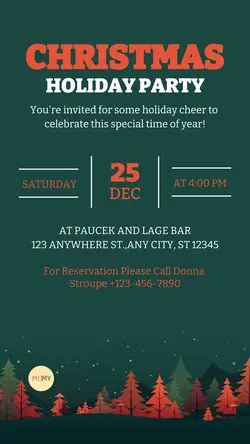 Christmas Holiday Party Instagram Story