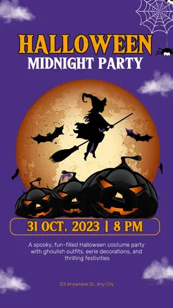 Halloween Midnight Party Instagram Post