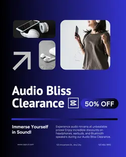 Electronic Promotion Blue Instagram Portrait