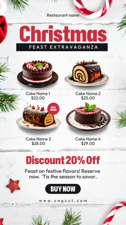 Christmas Food Menu Promotions Instagram Story