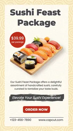 Sushi Food Display Product Instagram Story