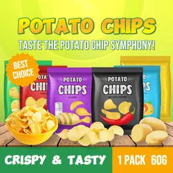 E-Commerce Food Snack Potato Chips Hero Images