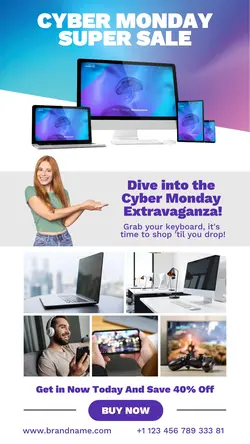 Cyber Monday Electronic Promo Instagram Story