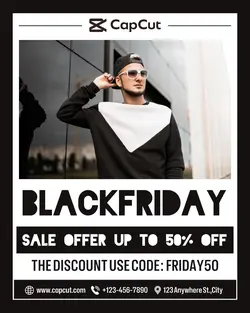 Man Fashion Black Friday Event Instagram Post