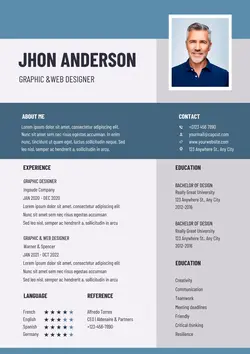 Business Graphic Designer Resume Minimalist