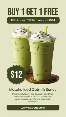 Beverage Buy 1 Get 1 Promotion Instagram Story