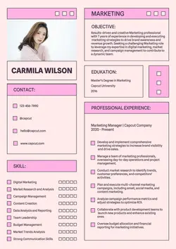 Business Resume Marketing
