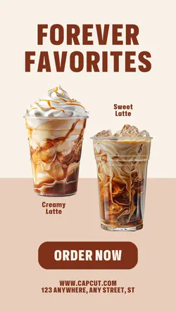 Beverage Coffee Menu Instagram Story