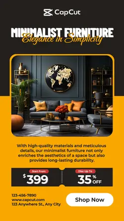 Minimalist Furniture Elegance In Simplicity Instagram Story