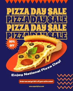 pizza day promotion sale instagram post
