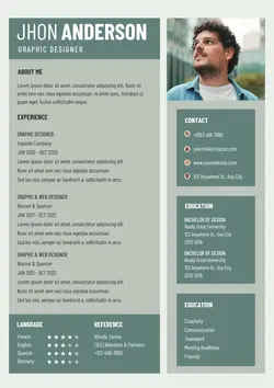 Business Graphic Designer Resume Minimalist