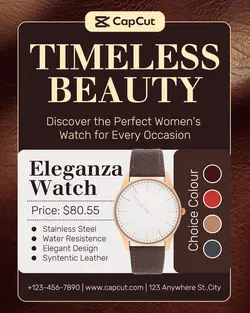 Fashion Woman Watch Product Display Instagram Post