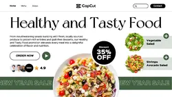 Healthy Food New Year Sale Promotion Website