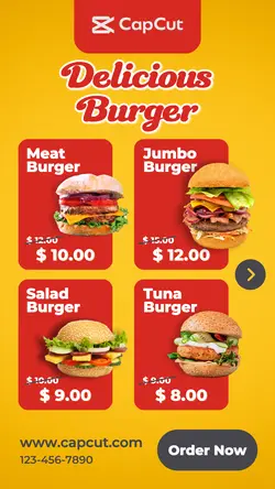 Delicious Burger Instagram Story