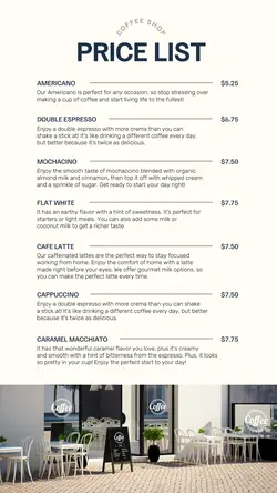 Coffee Shop Menu Instagram Story