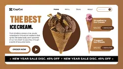 Ice Cream New Year Sale Promotion Website