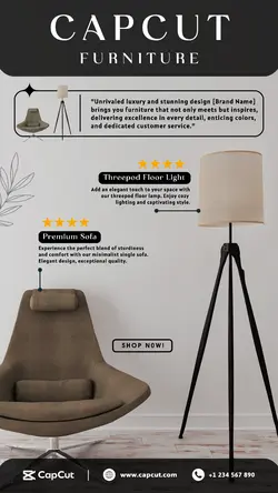 Household Accessories & Furniture Sofa & Floor Light Instagram Post Classic Minimalist