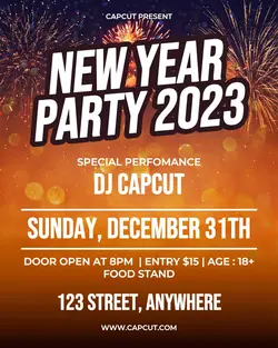 New Year Party Instagram Post