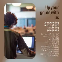 Education and training Announcement
