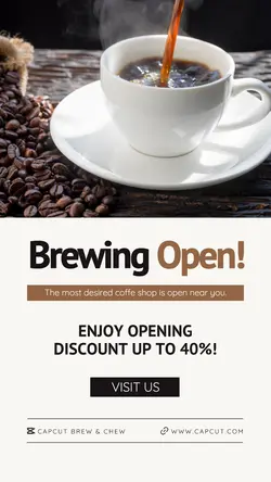 Grand Opening Cafe Instagram Story