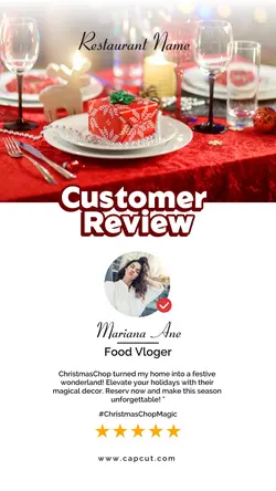 Christmas Customer review card Insta Story