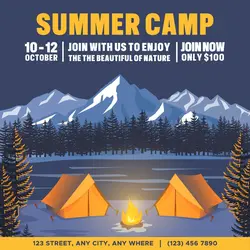 summer camp promotion instagram post