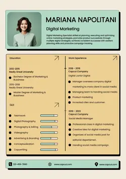 Business Resume Digital Marketing