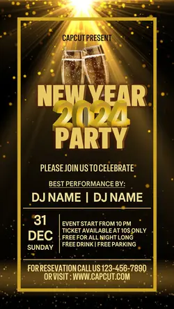 new year invitation party instagram post