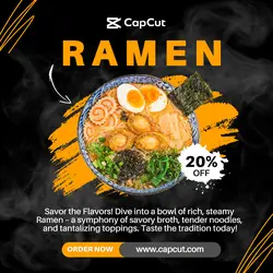 Food Ramen Promotion Black and Yellow