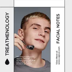 Grey Facial Wash Notes Instagram Post