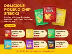 Food & Beverage Delicious Potato Chip Snacks