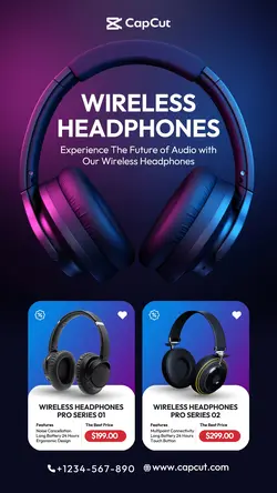 Electronics Wireless Headphones Instagram Story