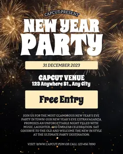 New Year Party Instagram Portrait