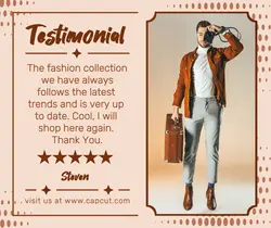 Fashion Industry Testimonial Facebook Post