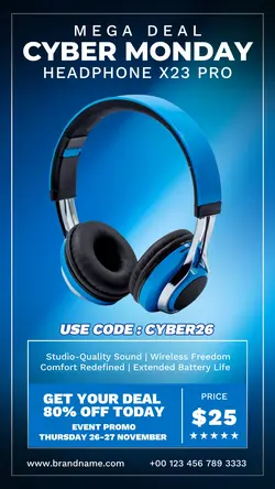 Cyber Monday Headphone Product Display