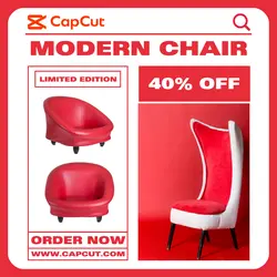 Red Modern Chair Promotion Page