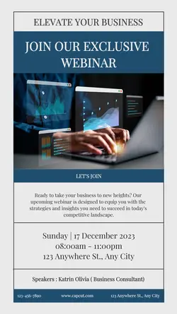 Business Webinar Promotion Instagram Story
