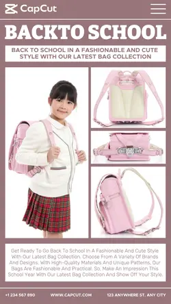 School bag Product Display Intagram Story