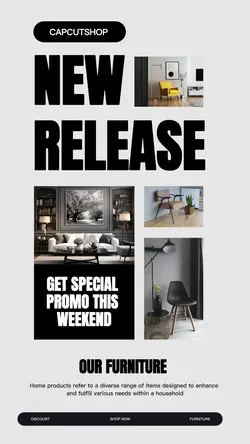 Modern New Release furniture instagram story