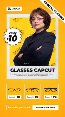 Special glasses Fashion Industry Promotion instagram story