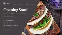 Opening Restaurant Food & Beverage Twitter Post  