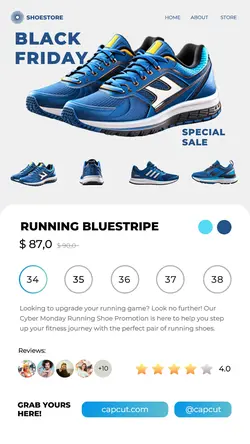 Running Shoes Black Friday Sale Instagram Post