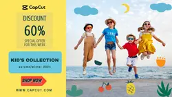 kids fashion sale promotion youtube thumbnail
