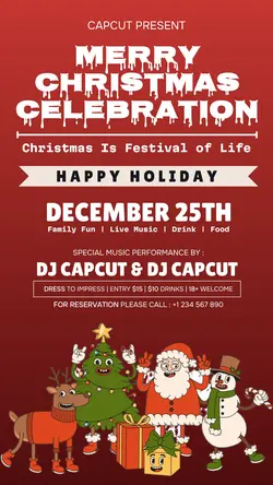 Merry Christmas Celebration Event Instagram Story