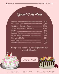 SPECIAL CAKE MENU DISPLAY PROMOTION IG PORTRAIT