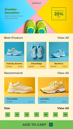 6 Multi-product Image Shoes Sport Minimalist for Instagram Story
