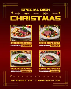 Christmas Day Menu Promotion Instagram Portrait