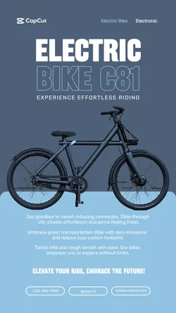 Electronic Electric Bike Sale Instagram Story