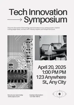 Non-Marketing Campus Event Poster White Minimalist