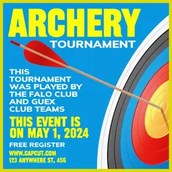 Sport Archery Tournament Promotion Instagram Post Yellow Flat Modern